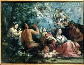 Nymphs, Satyrs and Putti